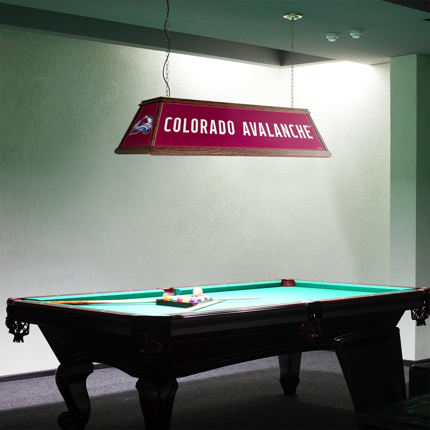 Colorado Avalanche Premium Pool Table Light Room View