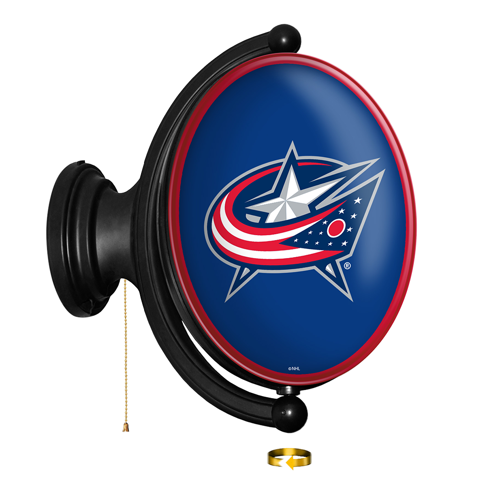 Columbus Blue Jackets Oval Rotating Wall Sign