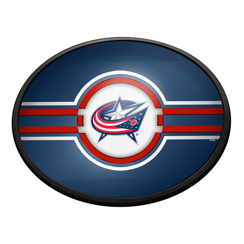 Columbus Blue Jackets Slimline Oval Lighted Wall Sign