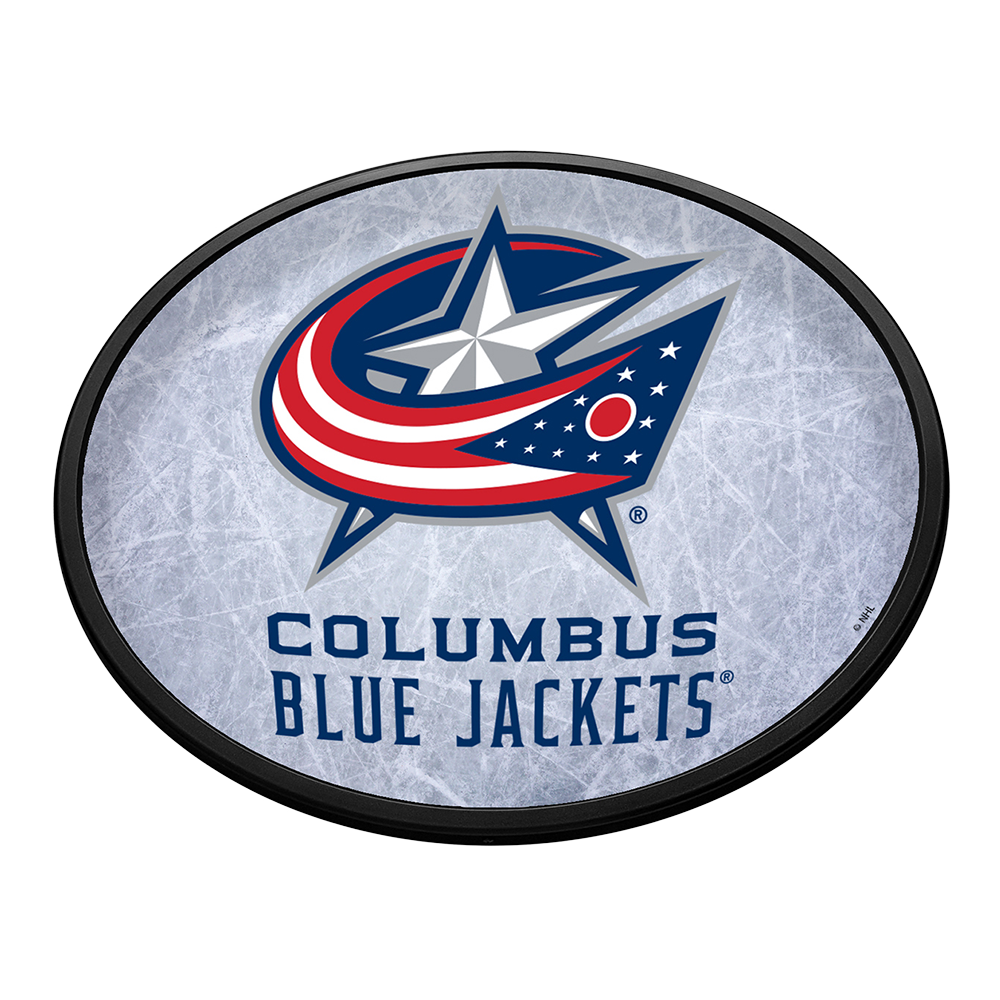 Columbus Blue Jackets Ice Rink Slimline Oval Lighted Wall Sign