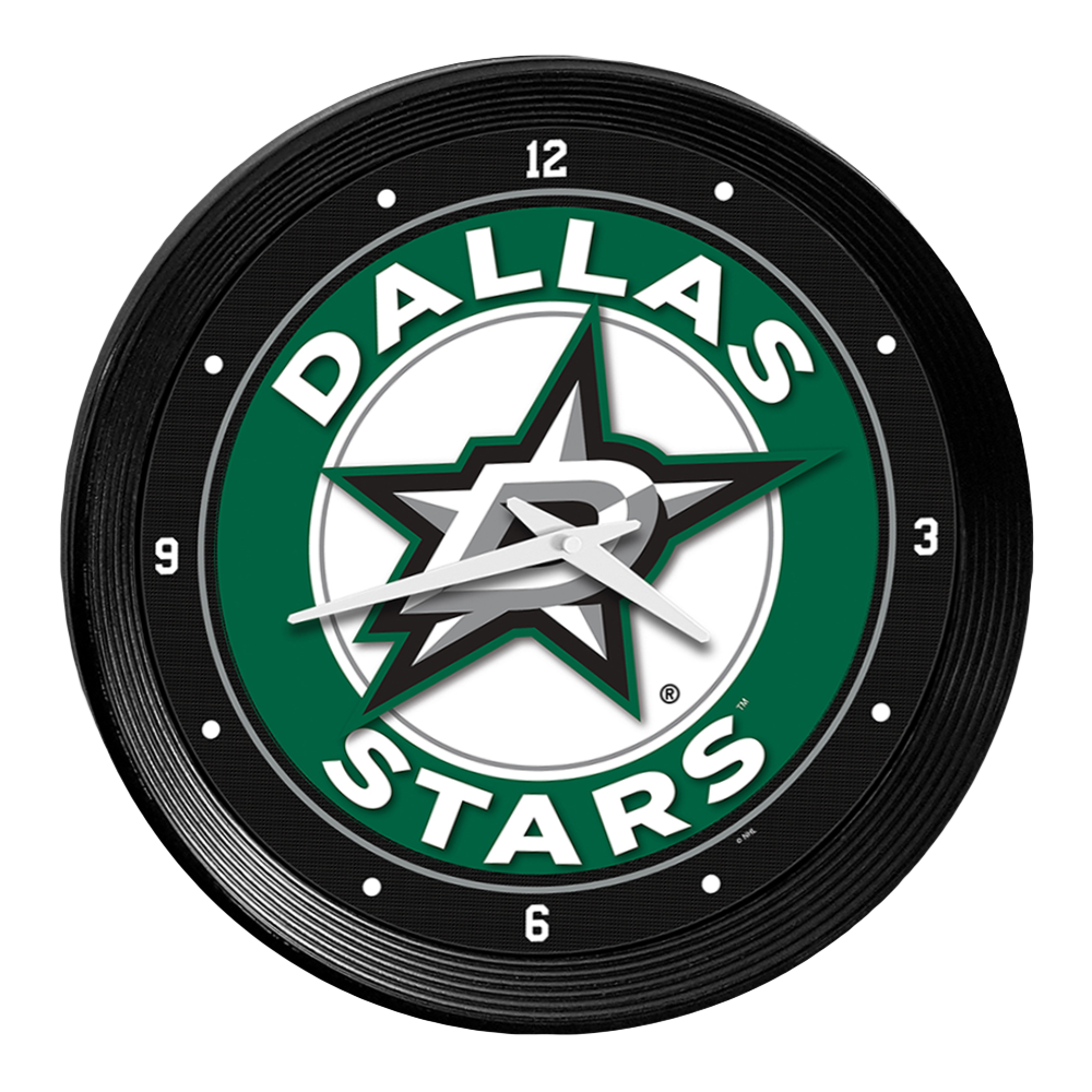 Dallas Stars Ribbed Wall Clock