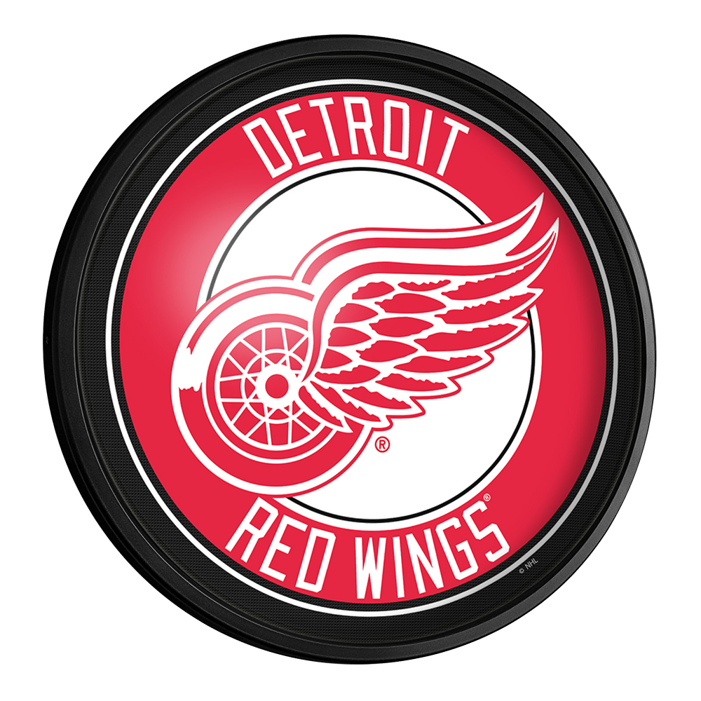 Detroit Red Wings Slimline Round Lighted Wall Sign