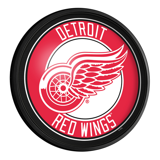 Detroit Red Wings Slimline Round Lighted Wall Sign