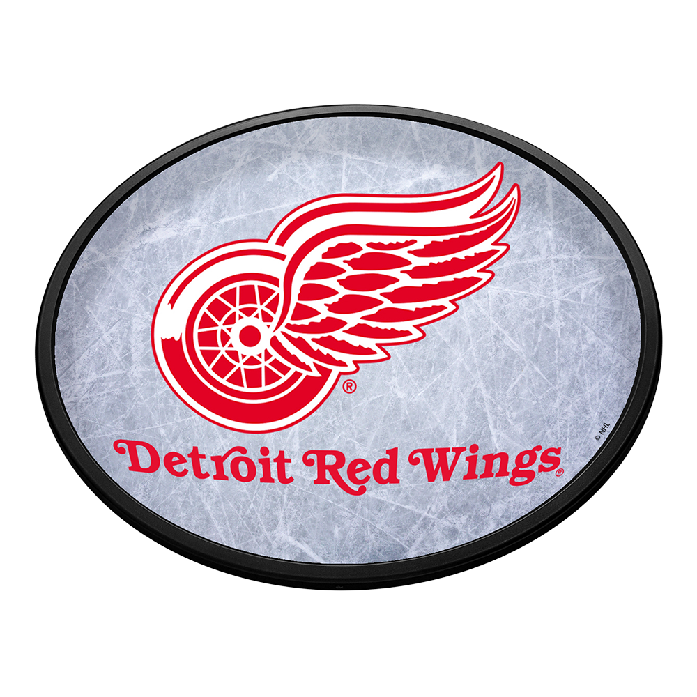 Detroit Red Wings Ice Rink Slimline Oval Lighted Wall Sign