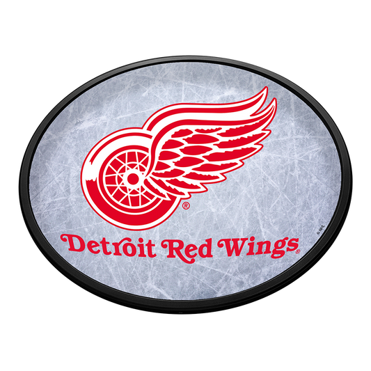 Detroit Red Wings Ice Rink Slimline Oval Lighted Wall Sign