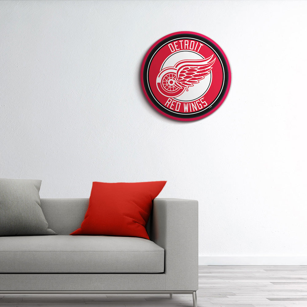 Detroit Red Wings Modern Disc Wall Sign Room View
