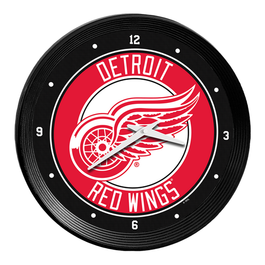 Detroit Red Wings Ribbed Wall Clock