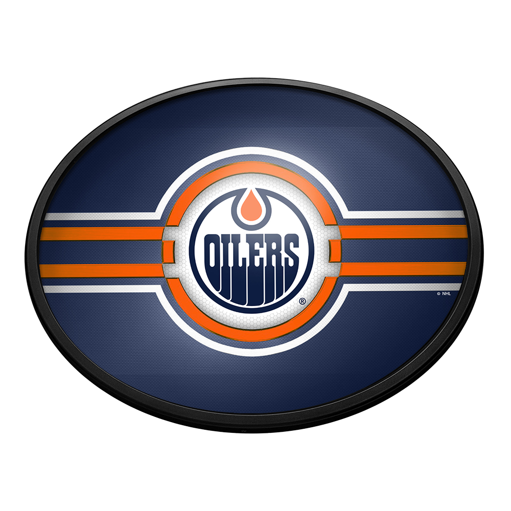Buy NHL Edmonton Oilers Slimline Oval Lighted Wall Sign – ProFootballStuff