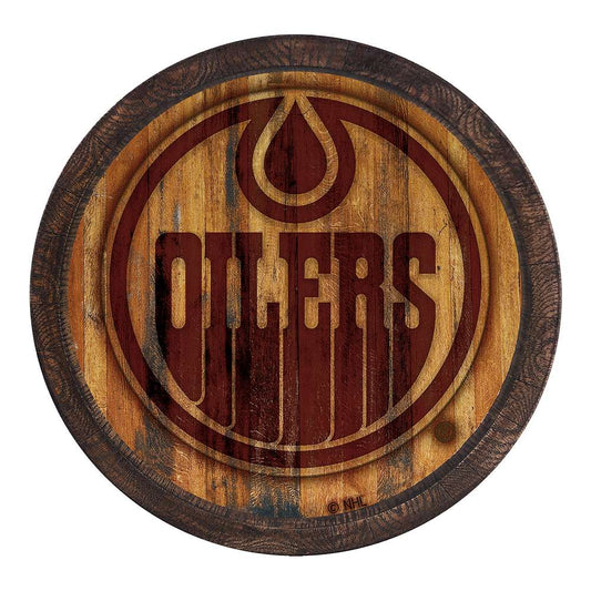 Edmonton Oilers Branded Barrel Top Sign