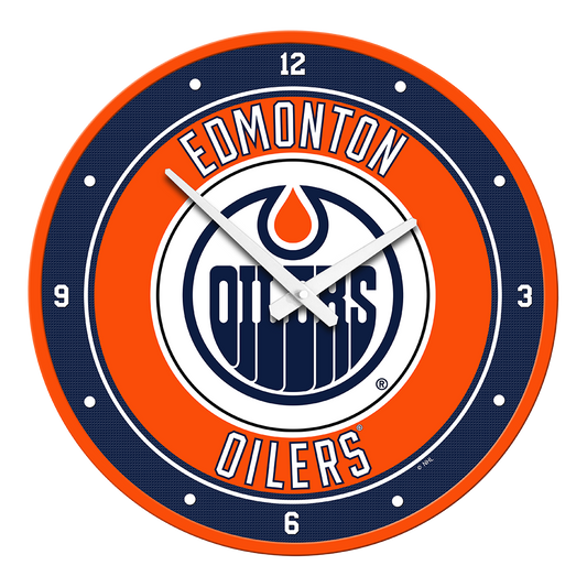 Edmonton Oilers Round Wall Clock