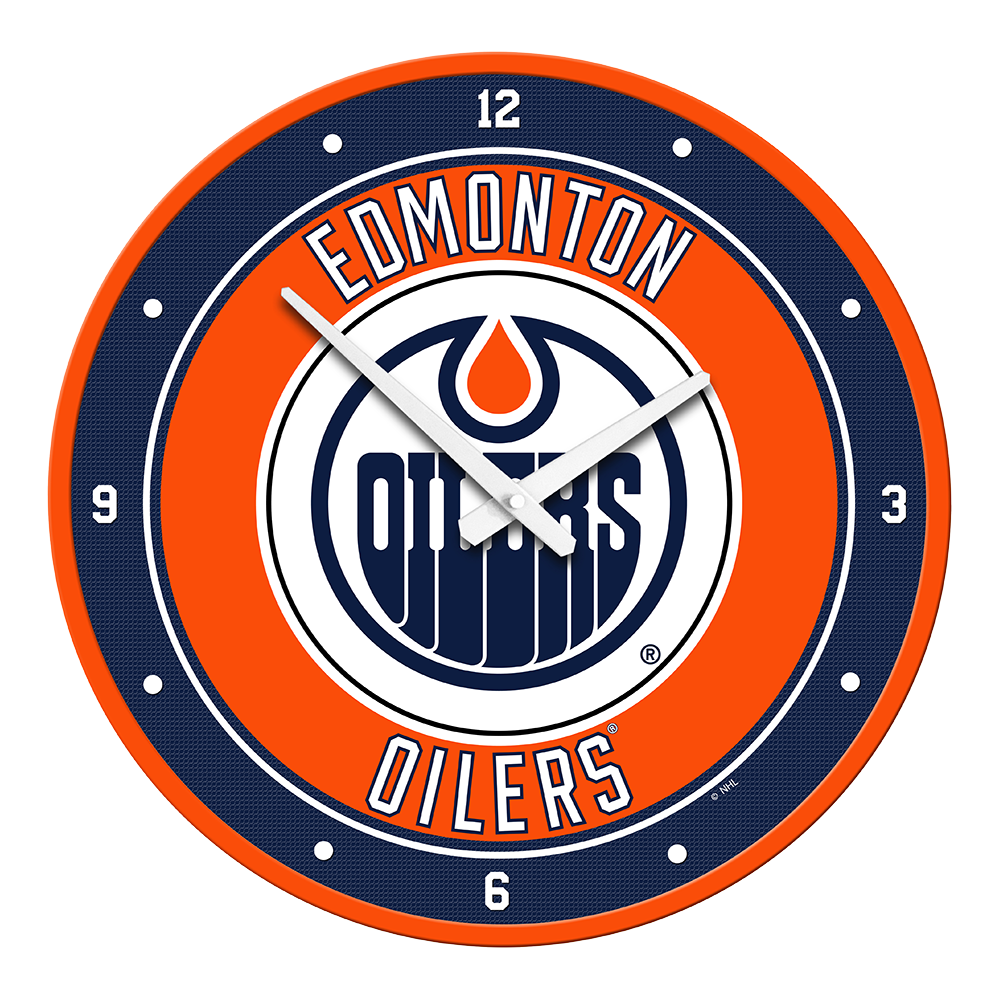 Edmonton Oilers Round Wall Clock