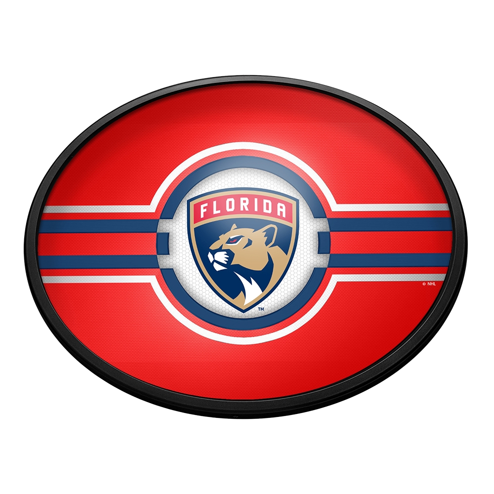 Florida Panthers Slimline Oval Lighted Wall Sign