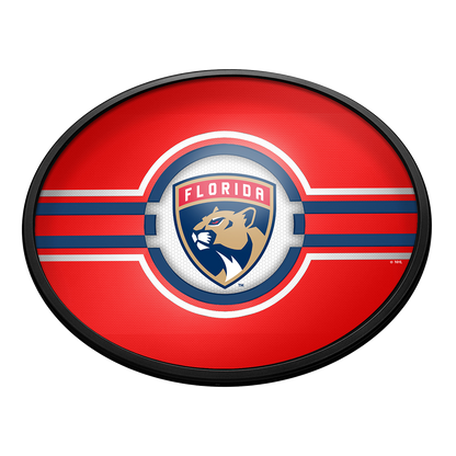Florida Panthers Slimline Oval Lighted Wall Sign