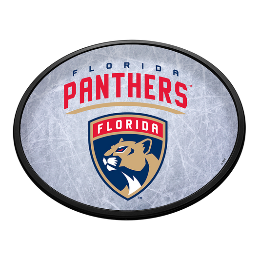 Florida Panthers Ice Rink Slimline Oval Lighted Wall Sign