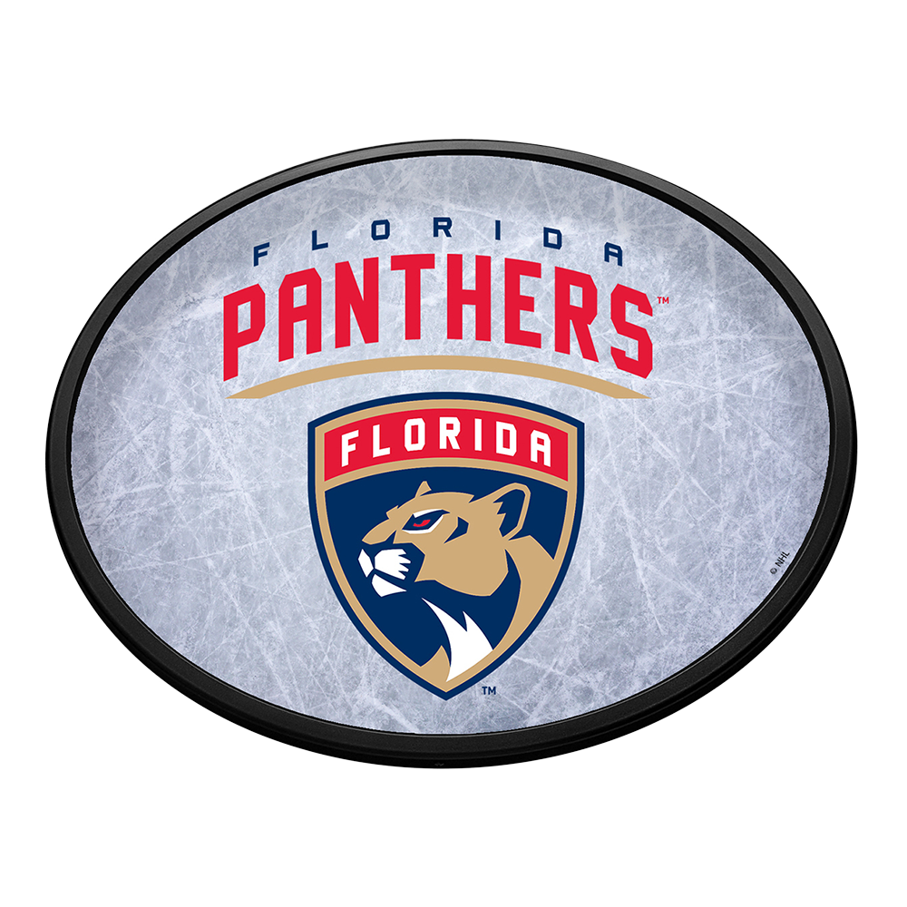 Florida Panthers Ice Rink Slimline Oval Lighted Wall Sign