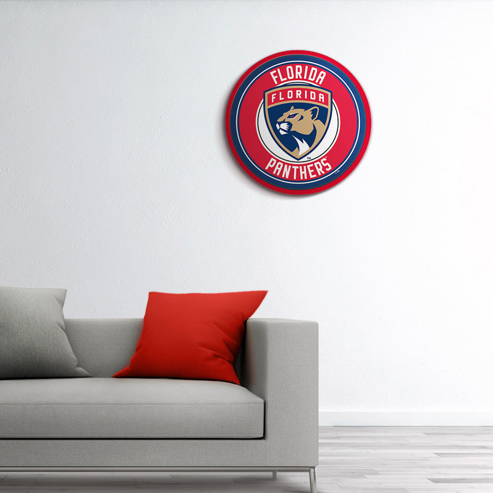 Florida Panthers Modern Disc Wall Sign Room View