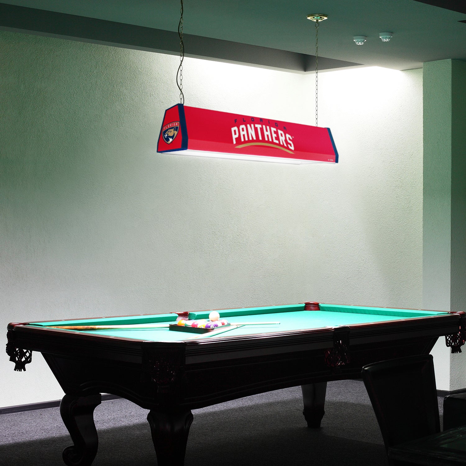Florida Panthers Standard Pool Table Light Room View