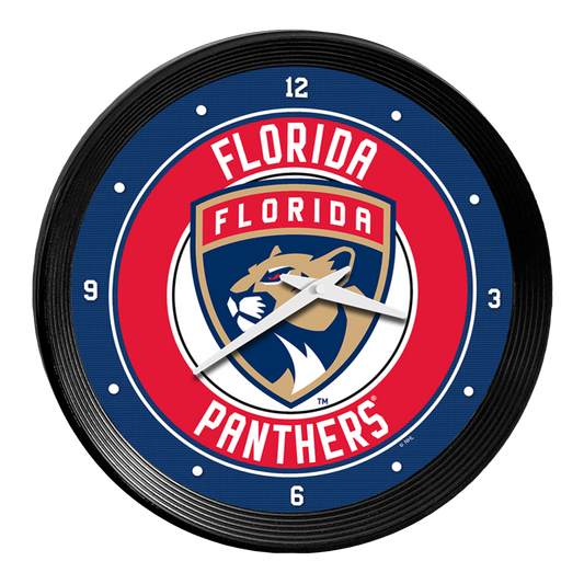 Florida Panthers Ribbed Wall Clock