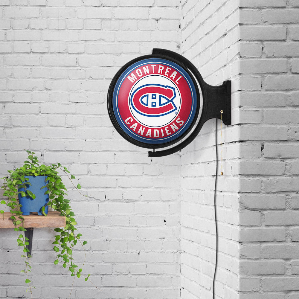 Montreal Canadiens Round Rotating Wall Sign Room View