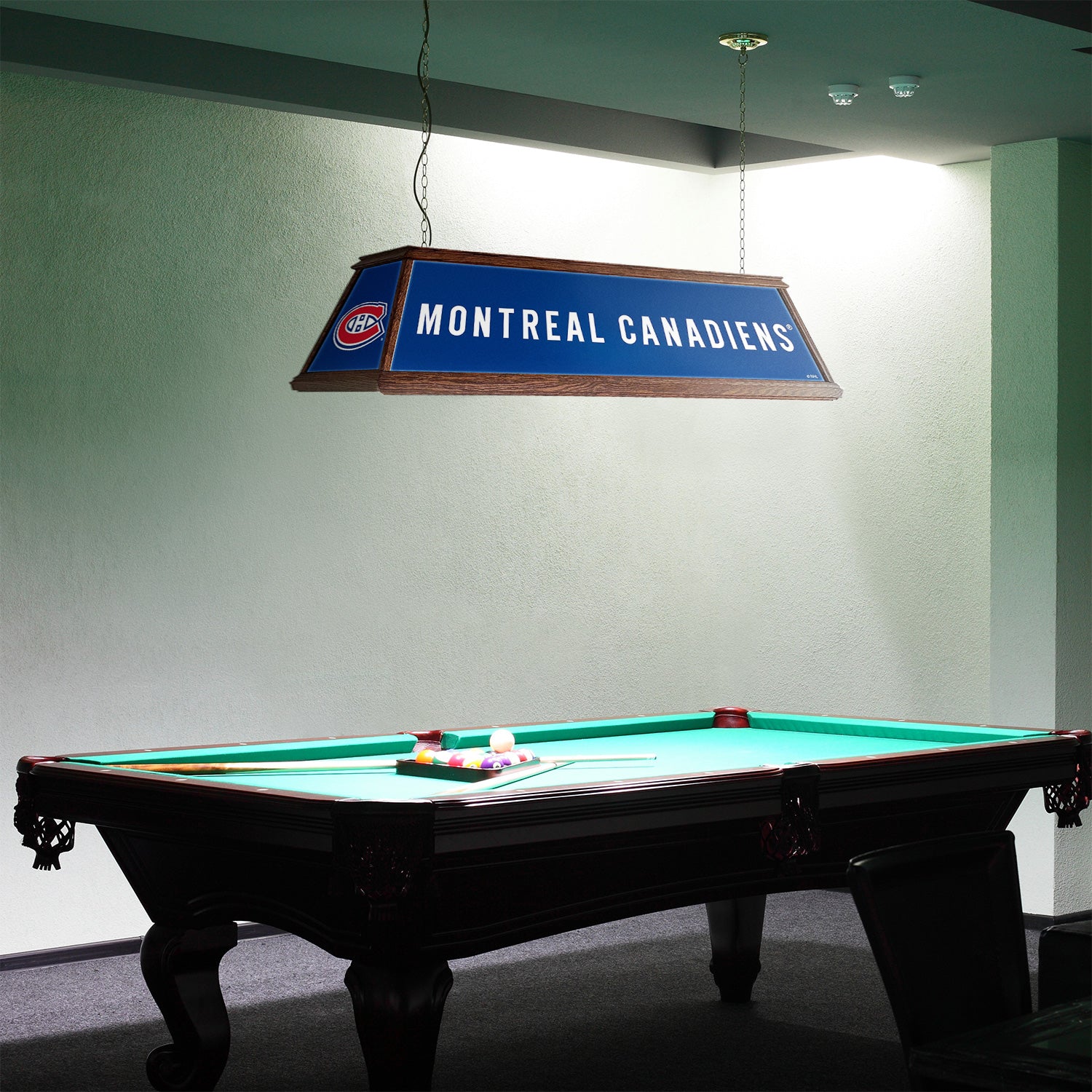 Montreal Canadiens Premium Pool Table Light Room View