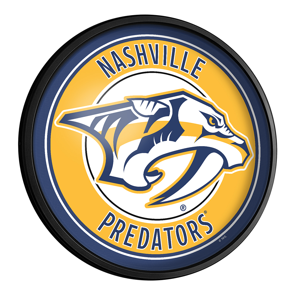 Buy NHL Nashville Predators Slimline Round Lighted Wall Sign ...
