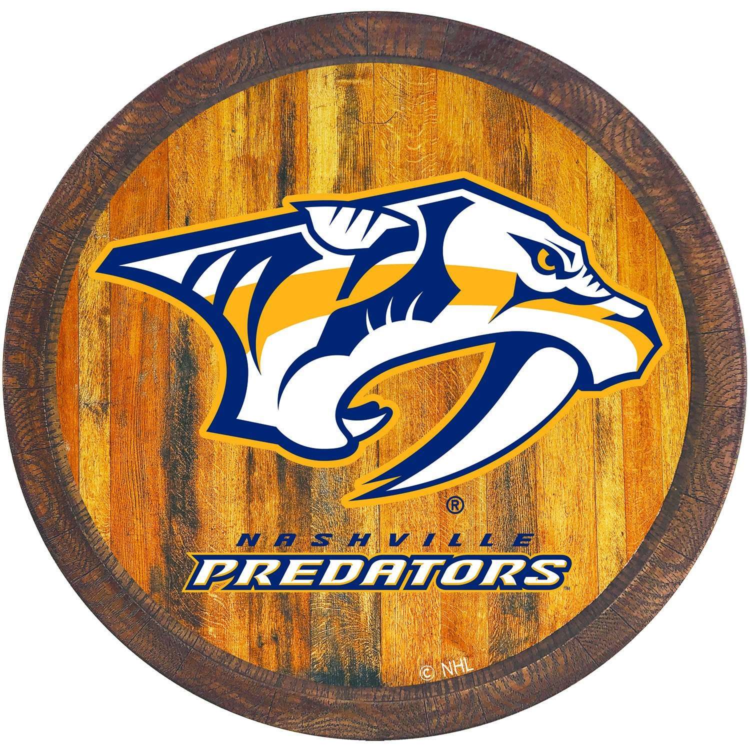Predators Dog Sign Buy NHL Nashville Predators FAUX Barrel Top Sign – ProFootballStuff