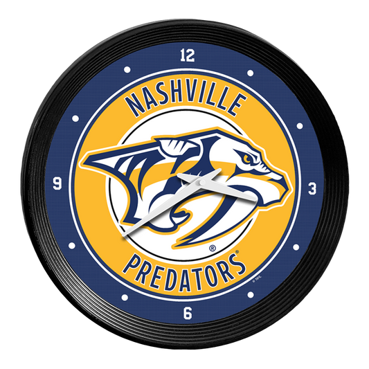 Nashville Predators Ribbed Wall Clock