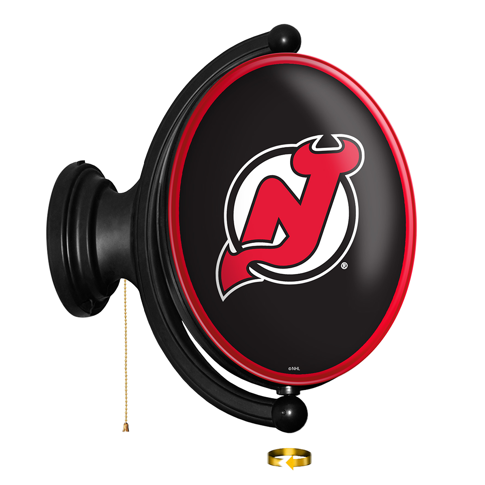 New Jersey Devils Oval Rotating Wall Sign