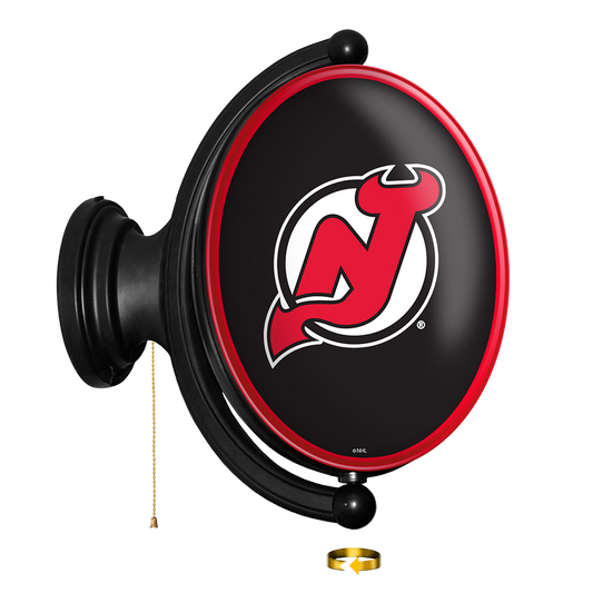 New Jersey Devils Oval Rotating Wall Sign