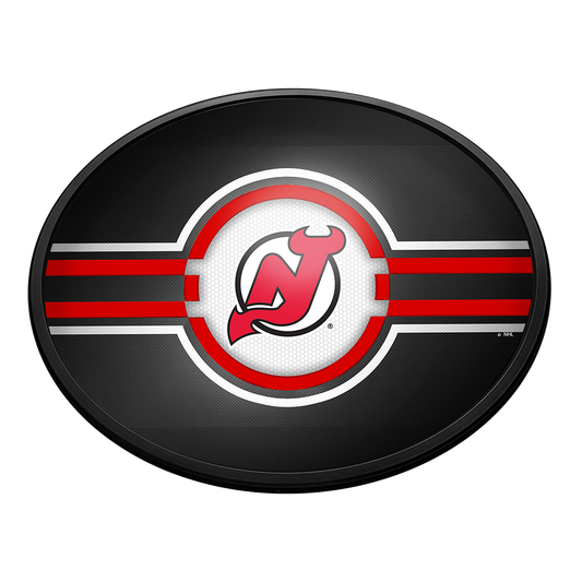 New Jersey Devils Slimline Oval Lighted Wall Sign