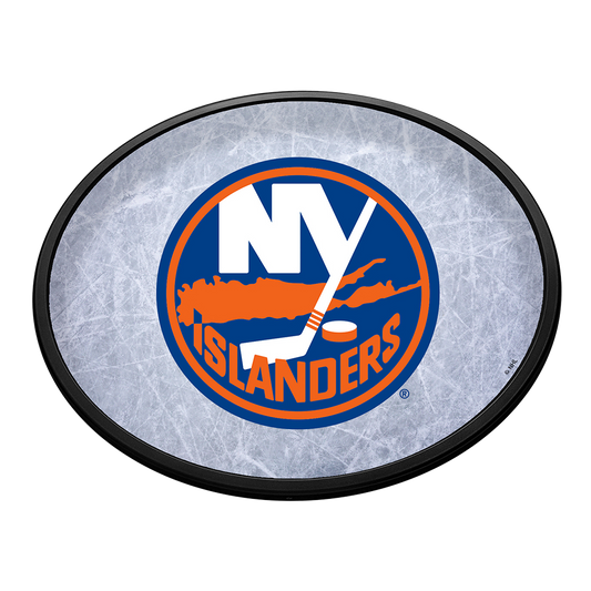 New York Islanders Ice Rink Slimline Oval Lighted Wall Sign
