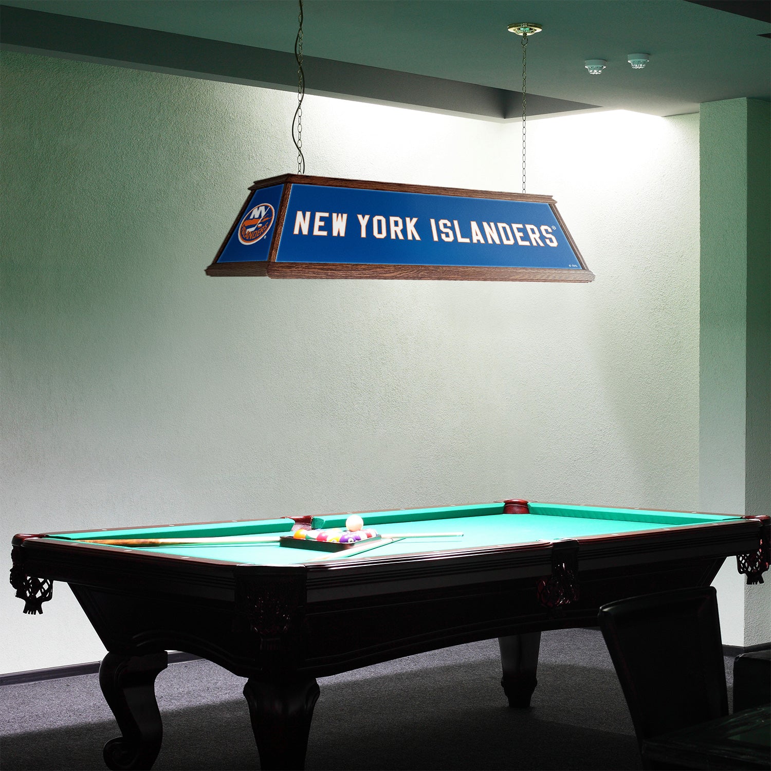 New York Islanders Premium Pool Table Light Room View