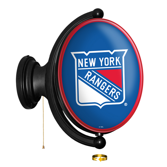 New York Rangers Oval Rotating Wall Sign
