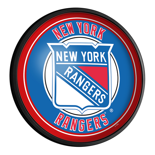 New York Rangers Slimline Round Lighted Wall Sign