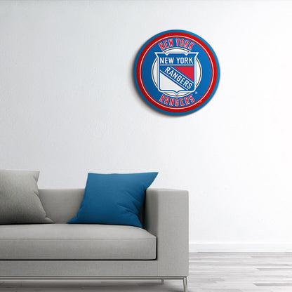 New York Rangers Modern Disc Wall Sign Room View