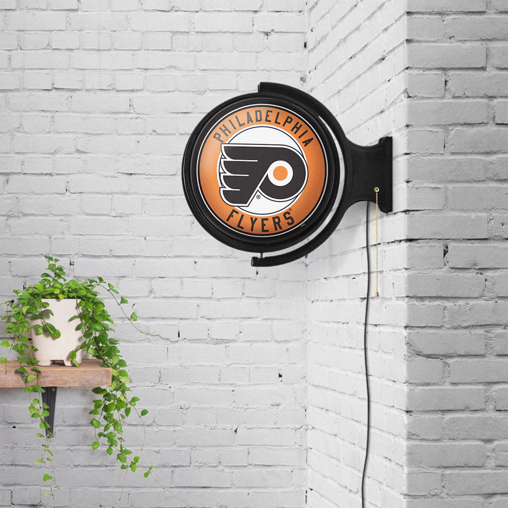 Philadelphia Flyers Round Rotating Wall Sign Room View