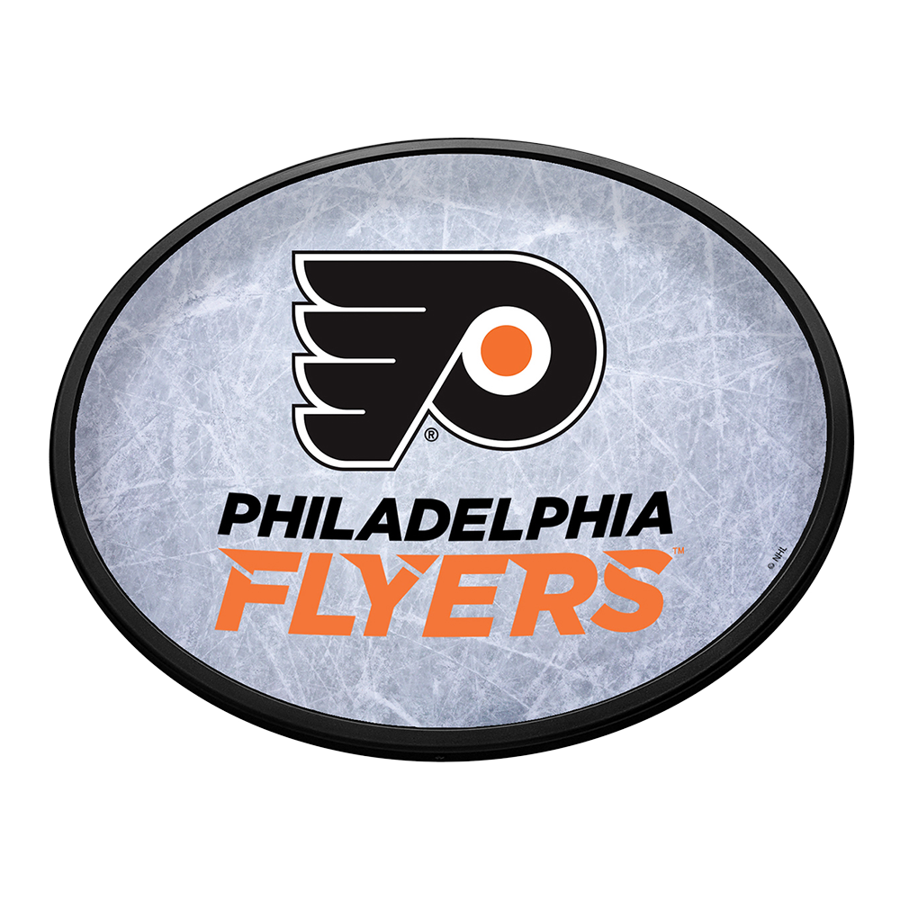 Philadelphia Flyers Ice Rink Slimline Oval Lighted Wall Sign