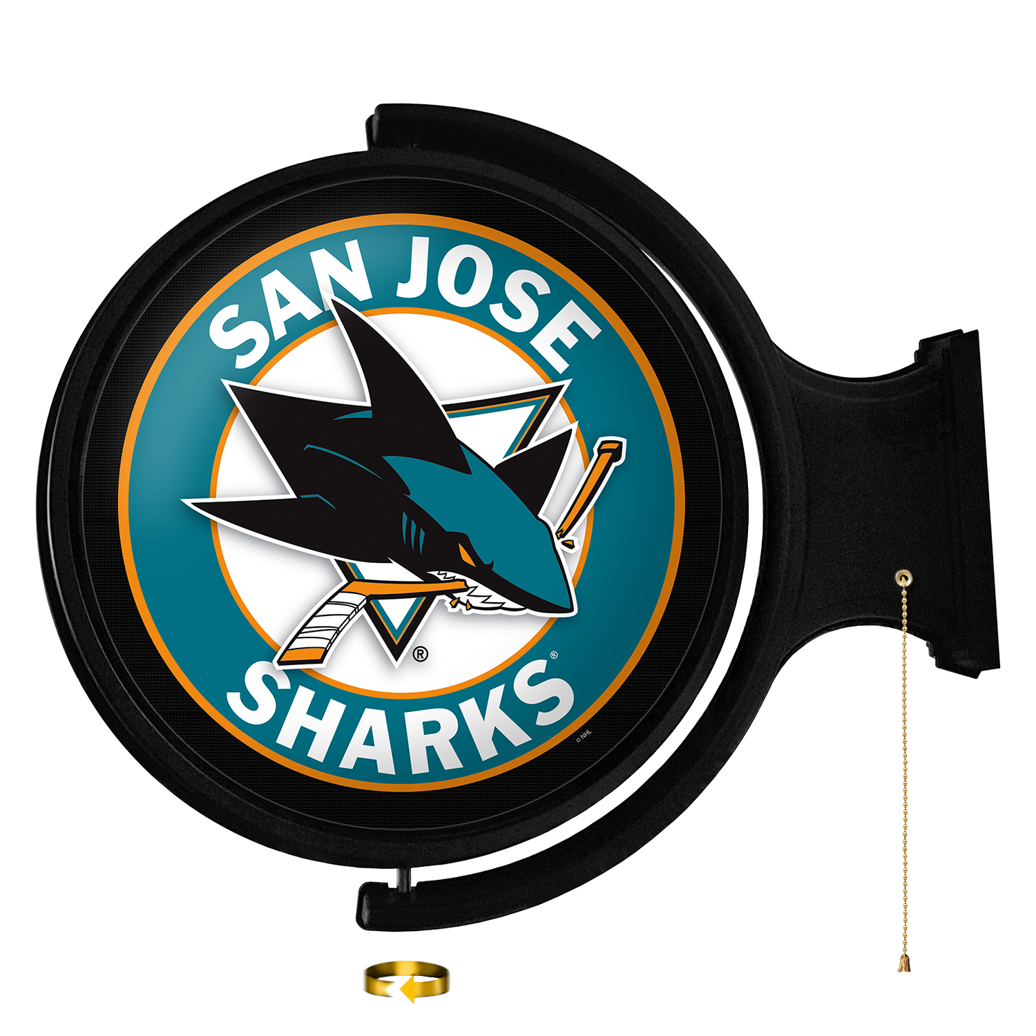 San Jose Sharks Round Rotating Wall Sign