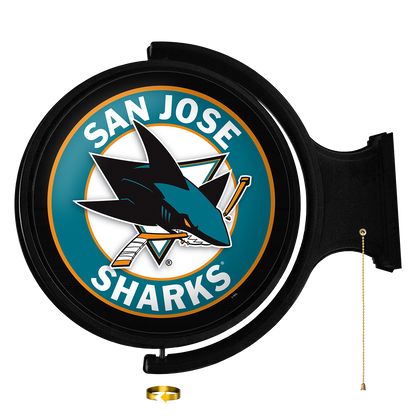 San Jose Sharks Round Rotating Wall Sign