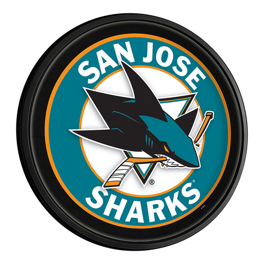 San Jose Sharks Slimline Round Lighted Wall Sign