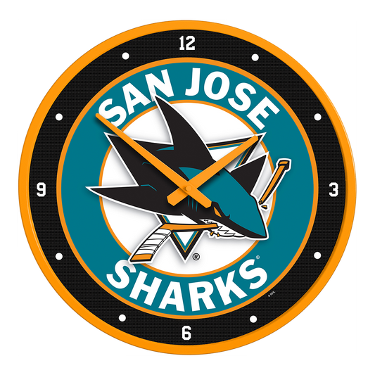 San Jose Sharks Round Wall Clock