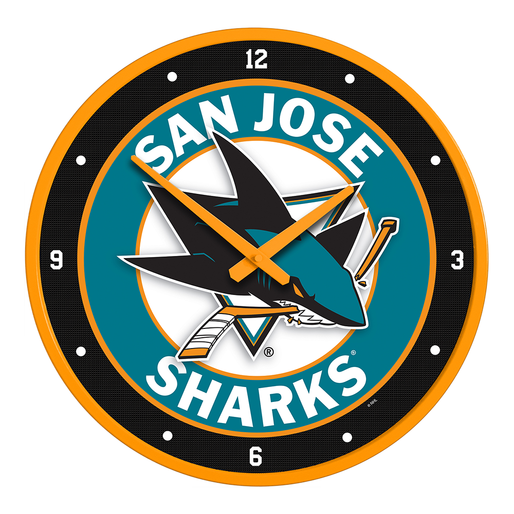 San Jose Sharks Round Wall Clock