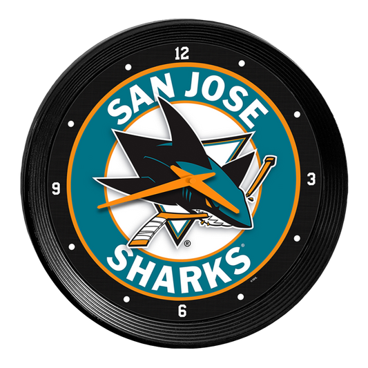 San Jose Sharks Ribbed Wall Clock