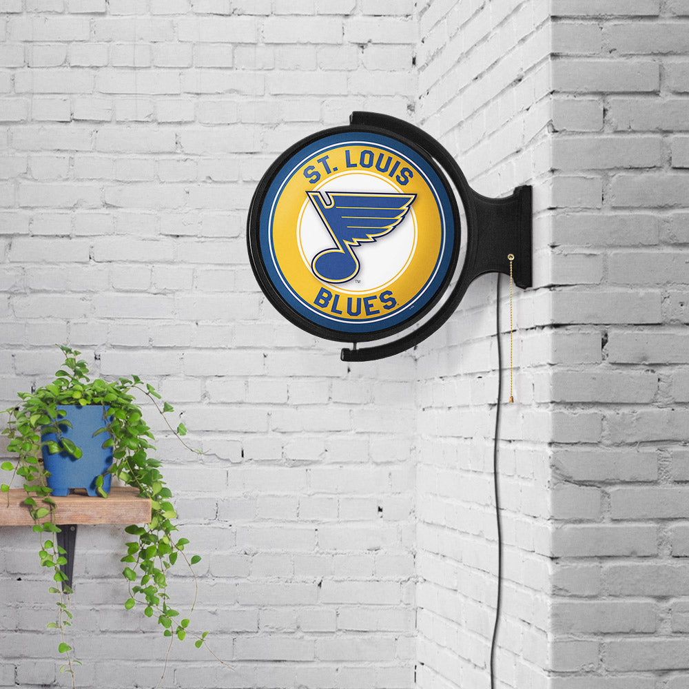 St. Louis Blues Round Rotating Wall Sign Room View