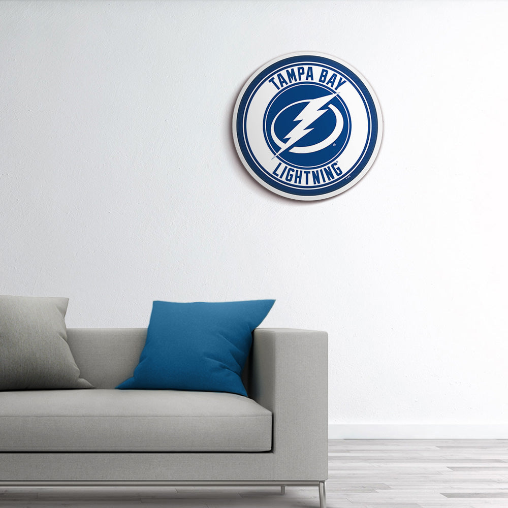 Tampa Bay Lightning Modern Disc Wall Sign Room View