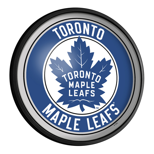 Toronto Maple Leafs Slimline Round Lighted Wall Sign