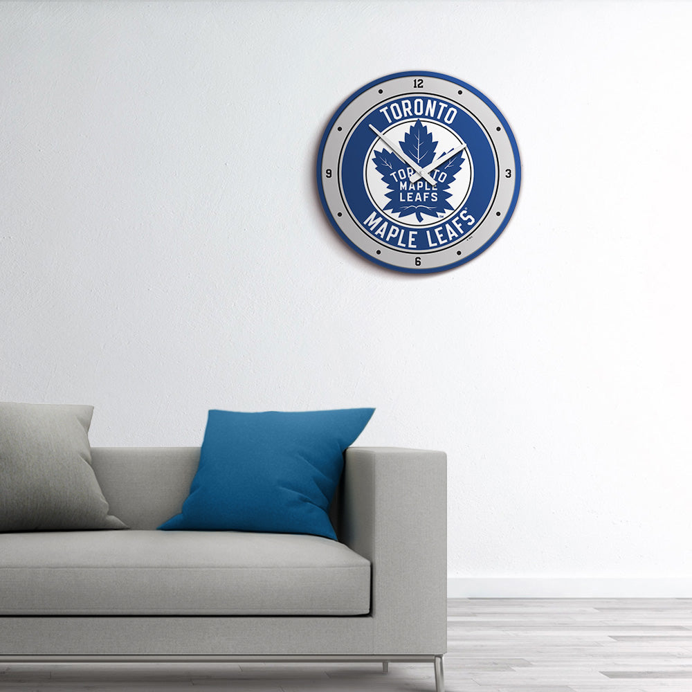 Toronto Maple Leafs Round Wall Clock Room View