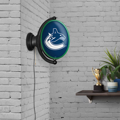 Vancouver Canucks Oval Rotating Wall Sign Room View