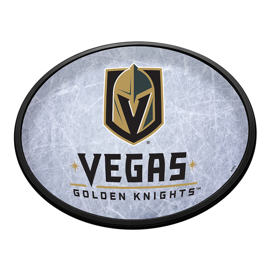Vegas Golden Knights Ice Rink Slimline Oval Lighted Wall Sign