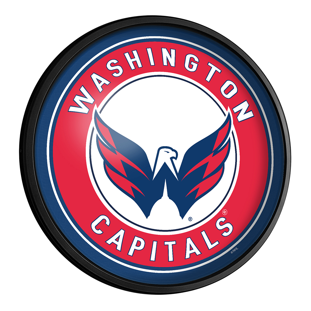 Washington Capitals Slimline Round Lighted Wall Sign